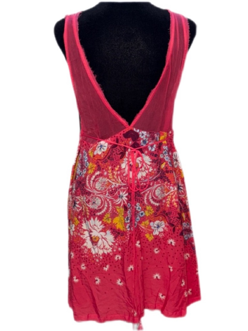 Like New- Free People Floral Sheer Mini Dress, size medium- final sale price - Picture 3 of 15